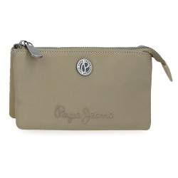 Pepe Jeans Corin Geldbörse mit DREI Fächern, Grün, 17,5 x 9,5 x 2 cm, Polyester und PU von Joumma Bags, grün, Talla única, Geldbörse mit DREI Fächern von Pepe Jeans