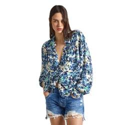 Pepe Jeans Damen Ciria Print Hemd, Blau (Sea Blue), M von Pepe Jeans