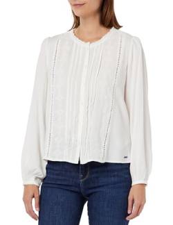 Pepe Jeans Damen Galena Bluse, Weiß (Mousse), L EU von Pepe Jeans