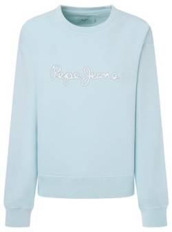 Pepe Jeans Damen Lana Sweatshirt, Blau (Aqua Blue), M von Pepe Jeans