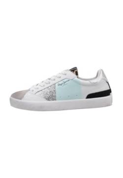 Pepe Jeans Damen Lane Shine W Sneaker, Blau (Aqua Blue), 6 von Pepe Jeans