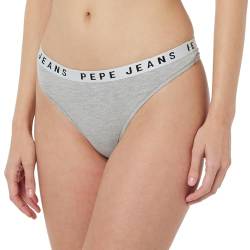 Pepe Jeans Damen Logo-tanga Unterwäsche im Bikini Stil, Grau, S EU von Pepe Jeans