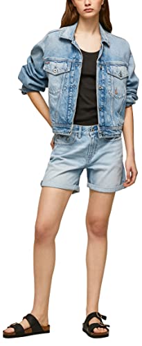 Pepe Jeans Damen Mable Shorts, Blue (Denim-PE7), 26W von Pepe Jeans