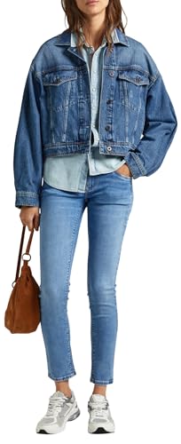 Pepe Jeans Damen Single Button Slim Low Waist PL204585 Jeans, Blue (Denim-XW3), 28W / 30L von Pepe Jeans