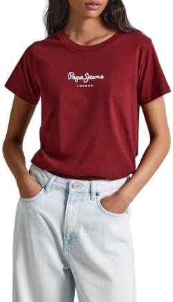 Pepe Jeans Damen Wendys T-Shirt, Red (Burgundy), M von Pepe Jeans