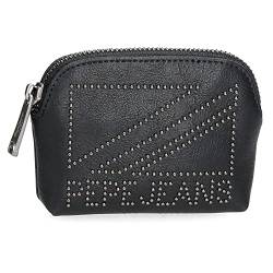 Pepe Jeans Donna Geldbörse Schwarz 12 x 8 x 2 cm Kunstleder, Schwarz, Geldbeutel von Pepe Jeans