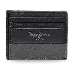 Pepe Jeans Dual Kartenetui schwarz 9,5 x 7,5 cm Leder, Schwarz, Talla única, kartenetui von Pepe Jeans