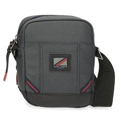 Pepe Jeans Hackney Umhängetasche Grau 15 x 19,5 x 6 cm Baumwolle, Polyester und PU., Mehrfarbig (Mehrfarbig), Talla única, Umhängetasche von Pepe Jeans