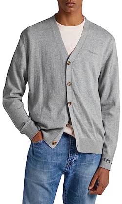 Pepe Jeans Herren Andre Cardigan Sweater, Grey (Grey Marl), XXL von Pepe Jeans