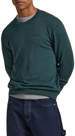 Pepe Jeans Herren Andre Crew Neck Pullover Sweater, Green (Regent Green), M von Pepe Jeans