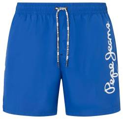 Pepe Jeans Herren-Badeshorts mit Logo, Blau (Blau), XL von Pepe Jeans