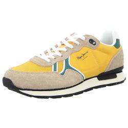 Pepe Jeans Herren Brit Fun M Sneaker, Gelb (Rugby Yellow), 10 von Pepe Jeans