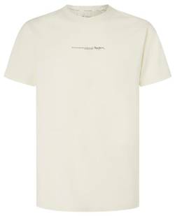 Pepe Jeans Herren Dave Tee T-Shirt, Beige (Chalk White), XL von Pepe Jeans