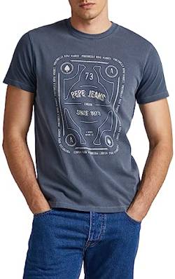 Pepe Jeans Herren Dover Tee T-Shirt, Blue (Dulwich), M von Pepe Jeans