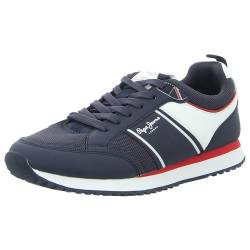 Pepe Jeans Herren Dublin Brand Sneaker, Blau (Navy), 7 von Pepe Jeans