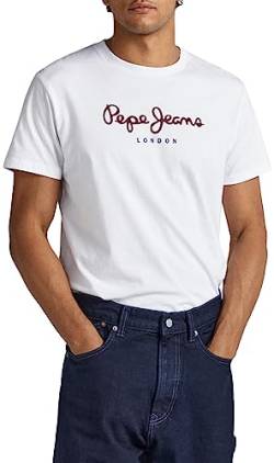 Pepe Jeans Herren Eggo Long T-Shirt, 800weiß, L von Pepe Jeans