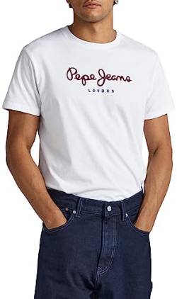 Pepe Jeans Herren Eggo Long T-Shirt, 800weiß, S von Pepe Jeans