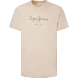 Pepe Jeans Herren Eggo N T-Shirt, Brown (Light Beige), M von Pepe Jeans