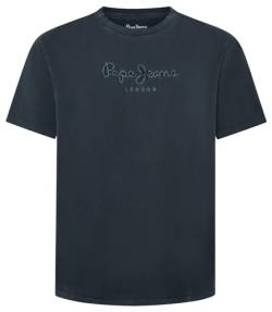 Pepe Jeans Herren Emb Eggo T-Shirt, Blau (Dulwich Blue), XL von Pepe Jeans