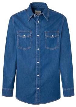 Pepe Jeans Herren Hammond Shirt, Blue (Denim-HT8), XL von Pepe Jeans