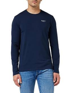 Pepe Jeans Herren Original Basic 2 Long N T-shirt, Blau (Navy), XL von Pepe Jeans