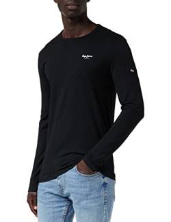Pepe Jeans Herren Original Basic 2 Long N T-shirt, Schwarz (Black), XXL von Pepe Jeans