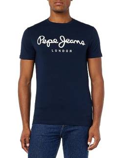 Pepe Jeans Herren Original Stretch N T Shirt, 595marineblau, XL EU von Pepe Jeans