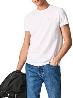 Pepe Jeans Herren Original basis 3 N T shirt, Weiß (White), XL EU von Pepe Jeans