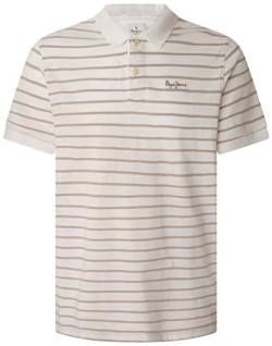 Pepe Jeans Herren Pepe Stripes Polo, White (Off White), S von Pepe Jeans