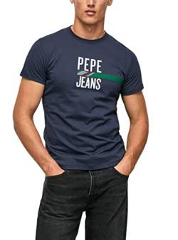 Pepe Jeans Herren Shelby T-Shirt, Blue (Dulwich), XS von Pepe Jeans