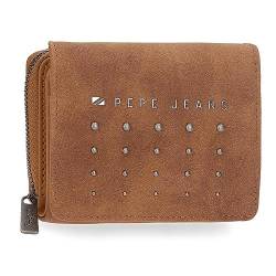 Pepe Jeans Holly Geldbörse mit Geldbörse, Braun, 10 x 8 x 3 cm, Kunstleder, Braun, Talla única, Geldbörse mit Geldbörse, braun, one Size, Geldbörse mit Geldbörse von Pepe Jeans