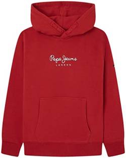 Pepe Jeans Jungen Eddie Hoodie Sweatshirt, Red (Studio Red), 8 Years von Pepe Jeans