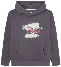 Pepe Jeans Jungen Niall Hooded Sweatshirt, Grey (Thunder), 14 Years von Pepe Jeans