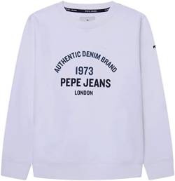 Pepe Jeans Jungen Timothy Sweatshirt, White (White), 6 Years von Pepe Jeans