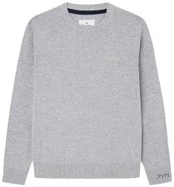 Pepe Jeans Jungen Tottenham Crew Pullover Sweater, Grey (Grey Marl), 14 Years von Pepe Jeans
