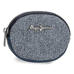 Pepe Jeans Maddie Blue Geldbörse 11,5x8,5x1,5 cm Polyester mit Kunstlederdetails von Pepe Jeans