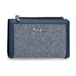 Pepe Jeans Maddie Geldbörse mit blauem Kartenhalter 17x10x2 cm Polyester mit Kunstlederdetails von Pepe Jeans