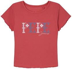 Pepe Jeans Mädchen Natalie T-Shirt, Red (Studio Red), 16 Years von Pepe Jeans