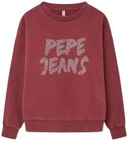 Pepe Jeans Mädchen Salome Sweatshirt, Red (Burgundy), 14 Years von Pepe Jeans
