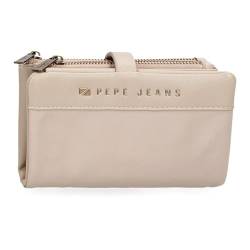 Pepe Jeans Morgan Geldbörse mit Kartenhalter, Beige, 14,5 x 9 x 2 cm, Polyester und PU von Joumma Bags, Beige, Talla única, Brieftasche mit Kartenhalter von Pepe Jeans