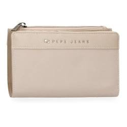 Pepe Jeans Morgan Geldbörse mit Kartenhalter, Beige, 17 x 10 x 2 cm, Polyester und PU von Joumma Bags, Beige, Talla única, Brieftasche mit Kartenhalter von Pepe Jeans