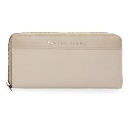 Pepe Jeans Morgan Geldbörse mit Kartenhalter, Beige, 19,5 x 10 x 2 cm, Polyester und PU von Joumma Bags, Beige, Talla única, Brieftasche mit Kartenfach von Pepe Jeans