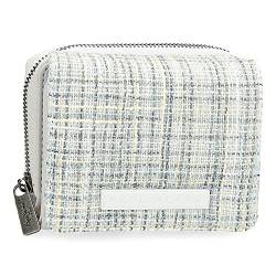 Pepe Jeans Oana Portemonnaie mit Geldbörse Weiß 10x8x3 cm Polyester mit Details aus Kunstleder von Pepe Jeans