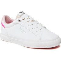 Pepe Jeans Sneakers aus Stoff Kenton Basic Girl PGS30549 White 800 Sneaker von Pepe Jeans