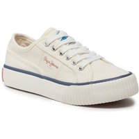 Pepe Jeans Sneakers aus Stoff Ottis Platform Girl White 800 Sneaker von Pepe Jeans