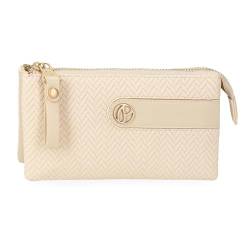 Pepe Jeans Sprig Geldbörse mit DREI Fächern, Beige, 17,5 x 9,5 x 2 cm, Kunstleder von Joumma Bags, Beige, Talla única, Geldbörse mit DREI Fächern von Pepe Jeans