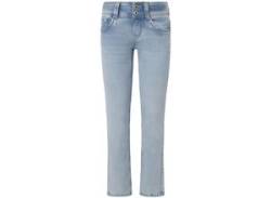 Slim-fit-Jeans PEPE JEANS Gr. 32, Länge 32, blau (lt bl powerf) Damen Jeans Röhrenjeans mit 2-Knopf-Verschluß von Pepe Jeans