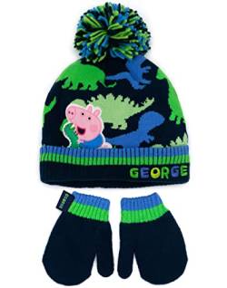 Peppa Pig George Hut und Fäustlinge Kinder gestrickt Winter Mützenhandschuhe von Peppa Pig