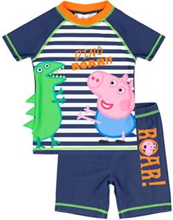 Peppa Pig George Pig Badeanzug Jungen Kinder Dinosaurier zweiteils Top Short Swi 18-24 Monate von Peppa Pig