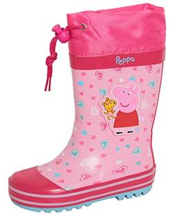 Peppa Pig Gummistiefel für Mädchen, zum Binden, Pink, Gummistiefel, rose, 28 EU von Peppa Pig